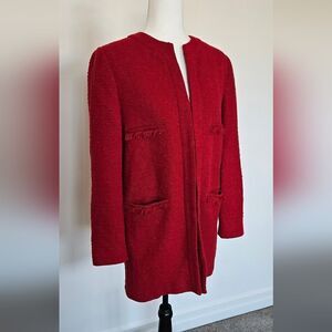 Zara red coat jacket